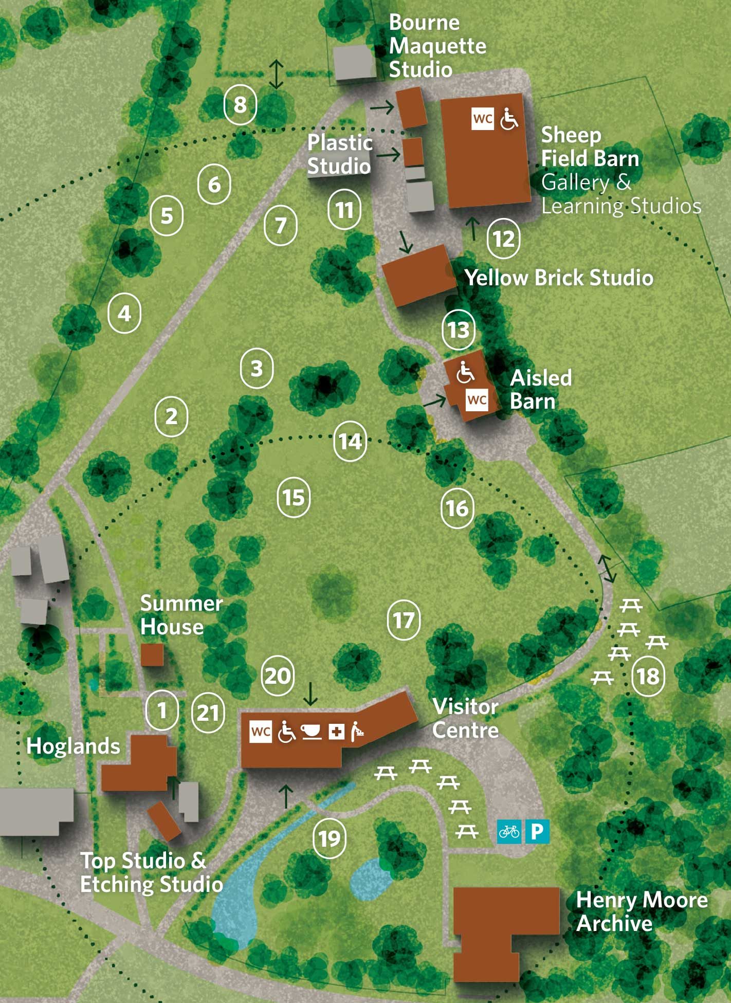 Studios & Garden map (visitor centre) 2026